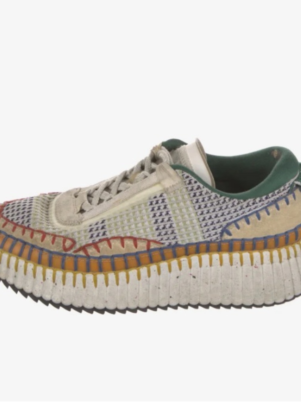 Chloe Nama Multicolor Woven/Stitch Platform Sneaker size 37 or size 7